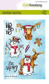 CraftEmotions clearstamps A6 - Snowy &amp; friends 1 Carla Creaties