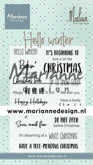 Marianne D Clear Stamps Marleen&#039;s Hello winter (Eng) CS1037 (09-19)