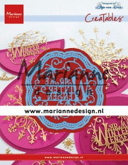Marianne D Creatable Anja&#039;s Warme Winter Wensen (NL) LR0619 70x67,5 mm (09-19)