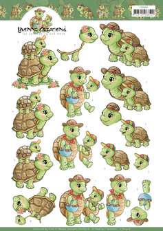 CD11410 3D knipvel Yvonne Creations - Turtle Mommy
