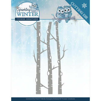 YCD10188 Dies - Yvonne Creations - Sparkling Winter - Birch Trees