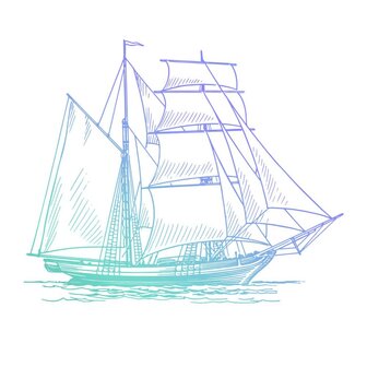 Couture Creations Men's Collection Hatched Tallship Mini Clear Stamp (CO726782)