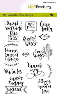 CraftEmotions clearstamps A6 - handletter -  Quotes 2 (Eng) Carla Kamphuis