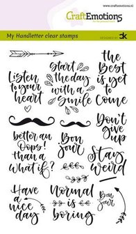 CraftEmotions clearstamps A6 - handletter -  Quotes 1 (Eng) Carla Kamphuis