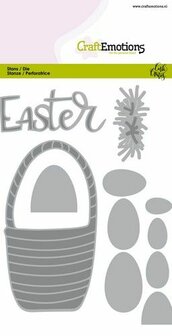 CraftEmotions Die - Easter - paasmandmet eieren Card 10,5x14,8cm Carla Creaties (01-20)