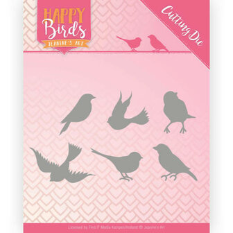 JAD10090 Snijmal - Jeanine&#039;s Art - Happy Birds - Vroljke vogels