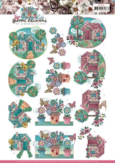 CD11436 3D cutting sheet - Yvonne Creations - Kitschy Lala - Kitschy Garden