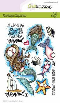 CraftEmotions clearstamps A6 - Mermaid 1 Carla Creaties (03-20)