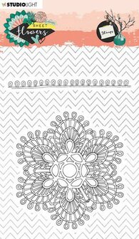 Studio Light Stamp A6 Sweet Flowers nr.438 STAMPSFL438 (03-20)