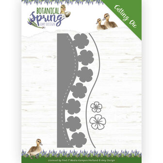 ADD10198 Dies - Amy Design - Botanical Spring - Blossom Border Formaat ca. 12,5 x 5,5 cm