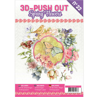 3DPO10022 3D Push Out book 22- Spring Flowers