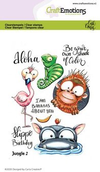 CraftEmotions clearstamps A6 - Jungle 2 Carla Creaties