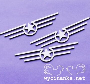 C014 Chipboard - Wycinanka - Ornament - 2,1x9,3 cm - 3 stuks