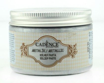 Cadence Metallic Relief Pasta Zilver 01 085 5910 0150  150 ml