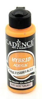 Cadence Hybride acrylverf (semi mat) Lichtoranje 01 001 0011 0120  120 ml