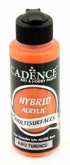 Cadence Hybride acrylverf (semi mat) Oranje 01 001 0012 0120  120 ml