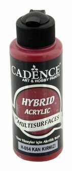 H054 Cadence Hybride acrylverf (semi mat) Bloed rood 120 ml