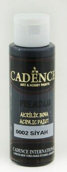 Cadence Premium acrylverf (semi mat) Zwart 01 003 0002 0070  70 ml