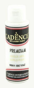 Cadence Premium acrylverf (semi mat) Wit 01 003 0001 0070  70 ml