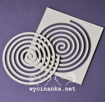 C045 Chipboard - Wycinanka - Spiraal - 15x15cm - 2 delen