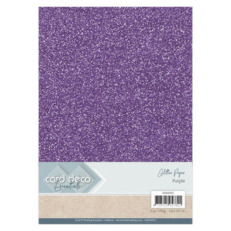 CDEGP015 Card Deco Essentials Glitter Paper Purple A4 230 grs 6 vel