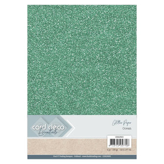 CDEGP003 Card Deco Essentials Glitter Paper Ocean A4 230 grs 6 vel