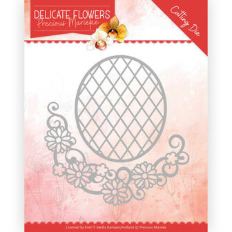 PM10181 Dies Precious Marieke Delicate Flowers Delicate Flower Oval 8,8x9,4cm