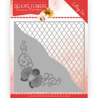 PM10176 Dies Precious Marieke Delicate Flowers Delicate Square 12,5x12,5cm