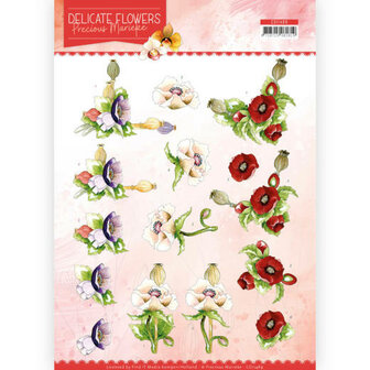 CD11489 3D Cutting sheet Precious Marieke Delicate Flowers Poppy