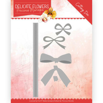 PM10180 Dies Precious Marieke Delicate Flowers Delicate Bow 12,5x7cm