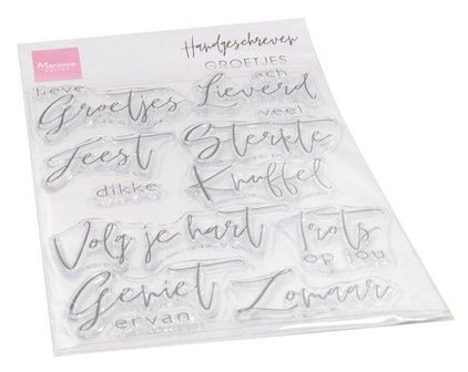 Marianne Design Clear Stamps Handgeschreven - Groetjes (NL) CS1063 115 x 185 mm