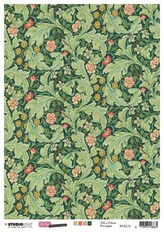 RICEJL12 Studio Light Rice Paper A4 vel Just Lou Botanical Coll. nr.12 