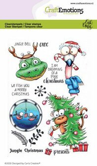 CraftEmotions clearstamps A6 - Jungle Christmas Carla Creaties (07-20)
