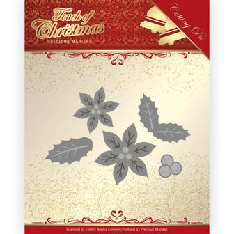 PM10187 Dies - Precious Marieke - Touch of Christmas - Poinsettia