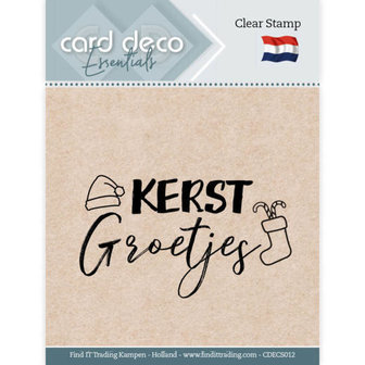 CDECS012 Card Deco Essentials - Clear Stamps - Kerst Groetjes