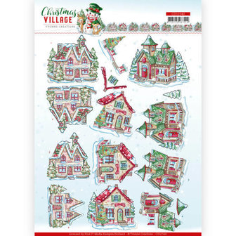 CD11540 3D cutting sheet Yvonne Creations Christmas Village Christmas Houses