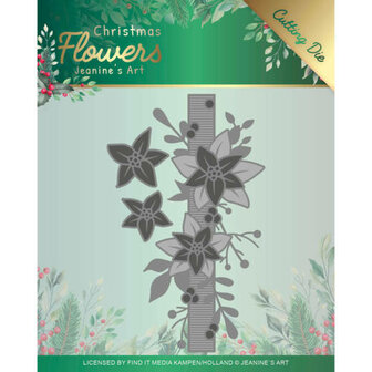 JAD10105 Dies Jeanines Art  Christmas Flowers Poinsettia Border