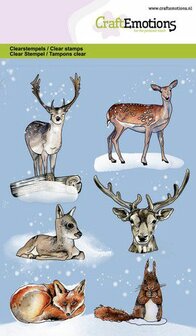 CraftEmotions clearstamps A6 - Dieren uit het bos GB (09-20)