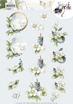 CD11356 3D Cutting Sheet - Precious Marieke - Amaryllis and Blueberries