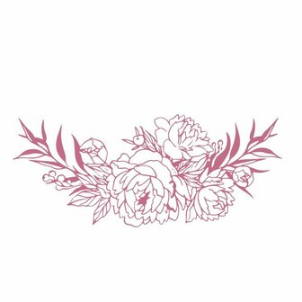 CO727399 Couture Creations Bouquet Border Mini Stamp 50x50mm