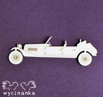 C074 Chipboard - Wycinanka - Auto - 9cm - 1 stuks