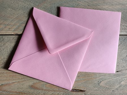 Enveloppen 15,5x15,5cm 120 grams Roze per 10 stuks