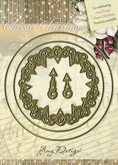 ADD10017 Die - Amy Design - Die - Classic Christmas - Clock - 9x7,5cm