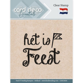 CDECS024 Card Deco Essentials - Clear Stamps - Het is Feest