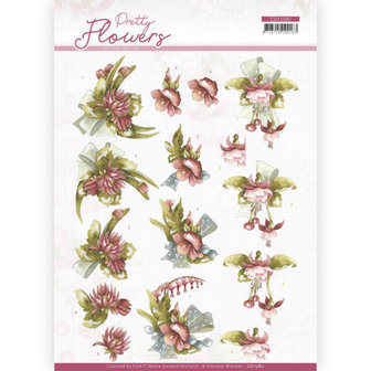 CD11580 3D cutting sheet - Precious Marieke - Pretty Flowers - Red Flowers