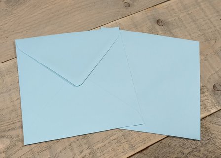 Enveloppen 15,5x15,5cm 120 grams lichtblauw per 10 stuks