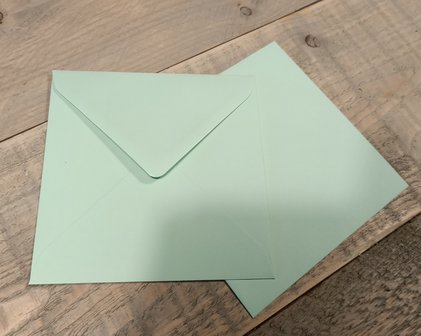 Enveloppen 15,5x15,5cm 120 grams mint per 10 stuks