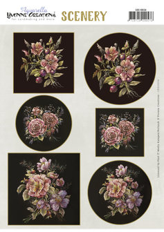 CDS10034 Scenery - Yvonne Creations - Aquarella - Antique Flowers