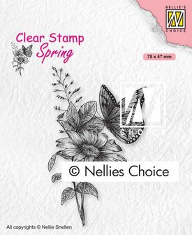 Nellies Choice Clearstempel - Vlinders SPCS018 75x47mm (01-21)