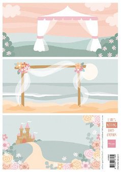 Marianne Design knipvel Eline&#039;s Wedding background AK0083 A4 (02-21)